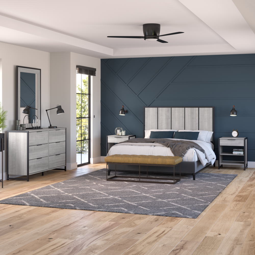 Shop Bush Furniture Atria Full/Queen Size Headboard, Image 04, ARQ165PG, #color_platinum gray