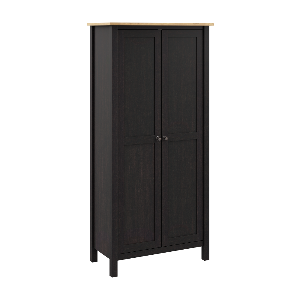Shop Bush Furniture Mayfield Tall Storage Cabinet with Doors, Image 01, MAS132V2P-03, #color_vintage black/reclaimed pine