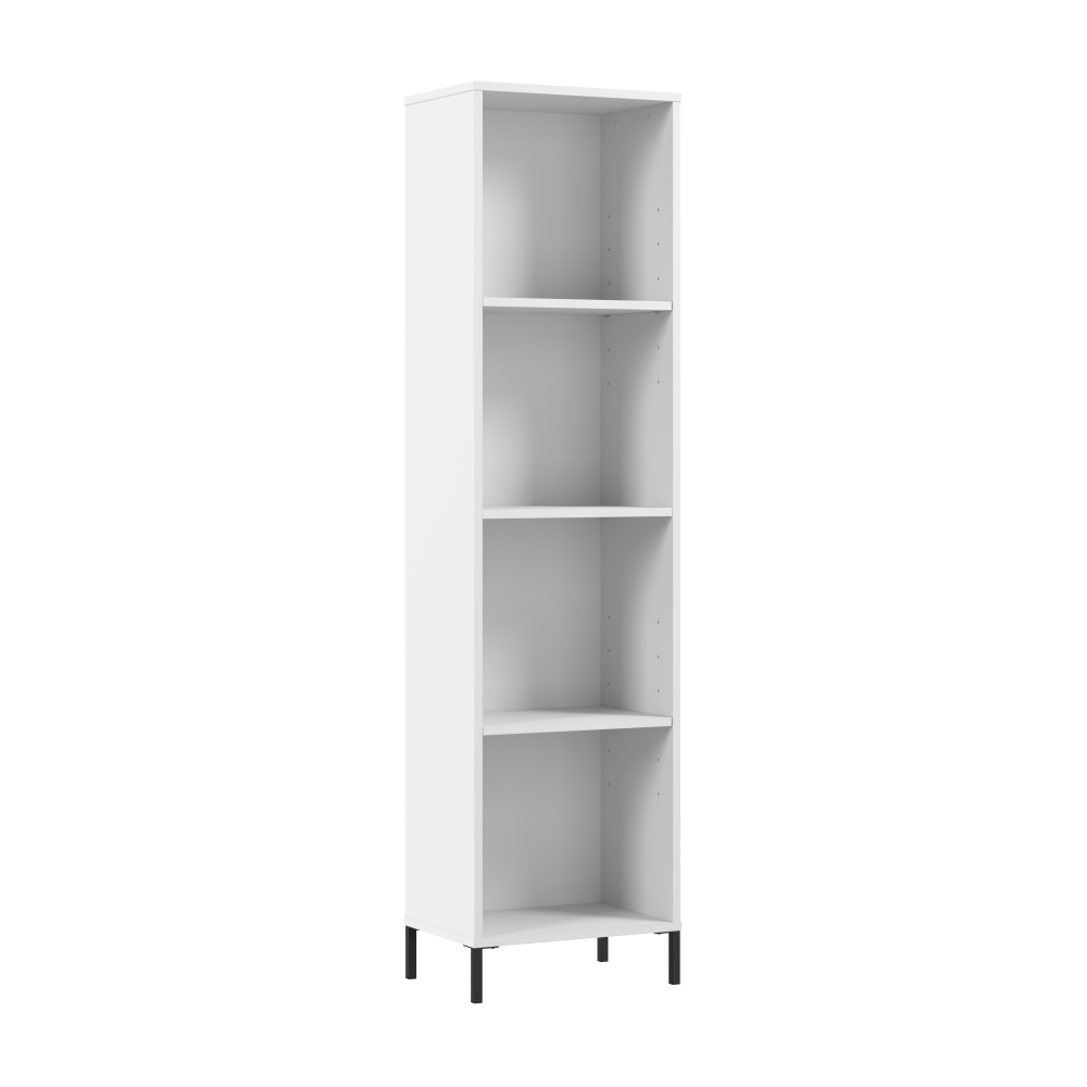 Shop Bush Furniture Essence Narrow Bookcase, Image 01, ESB117WH, #color_white