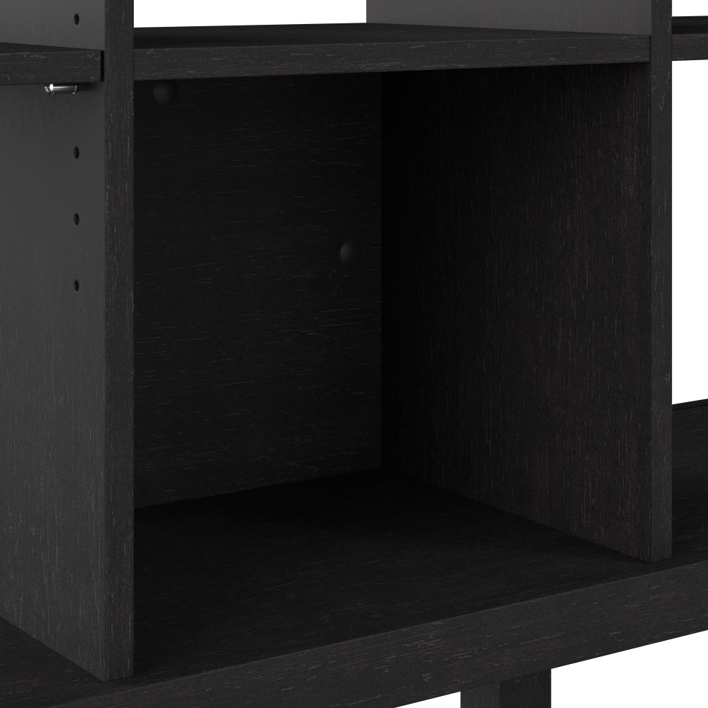 Shop Bush Furniture Mayfield 6 Cube Bookcase, Image 05, MAB145V2P-03, #color_vintage black/reclaimed pine