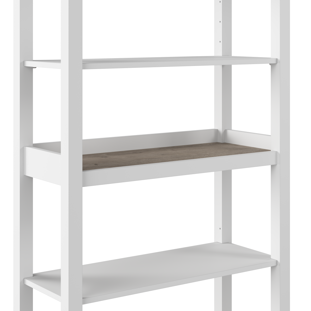 Shop Bush Furniture Mayfield Tall 5 Shelf Bookcase, Image 04, MAB132GW2-03, #color_shiplap gray/pure white
