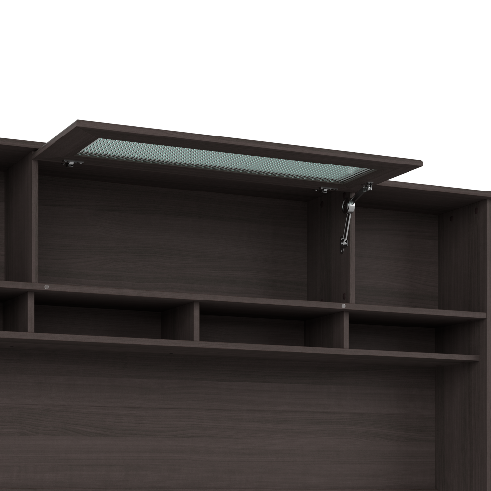 Shop Bush Furniture Cabot 72W Computer Desk with Hutch, Image 03, CAB049HRG, #color_heather gray