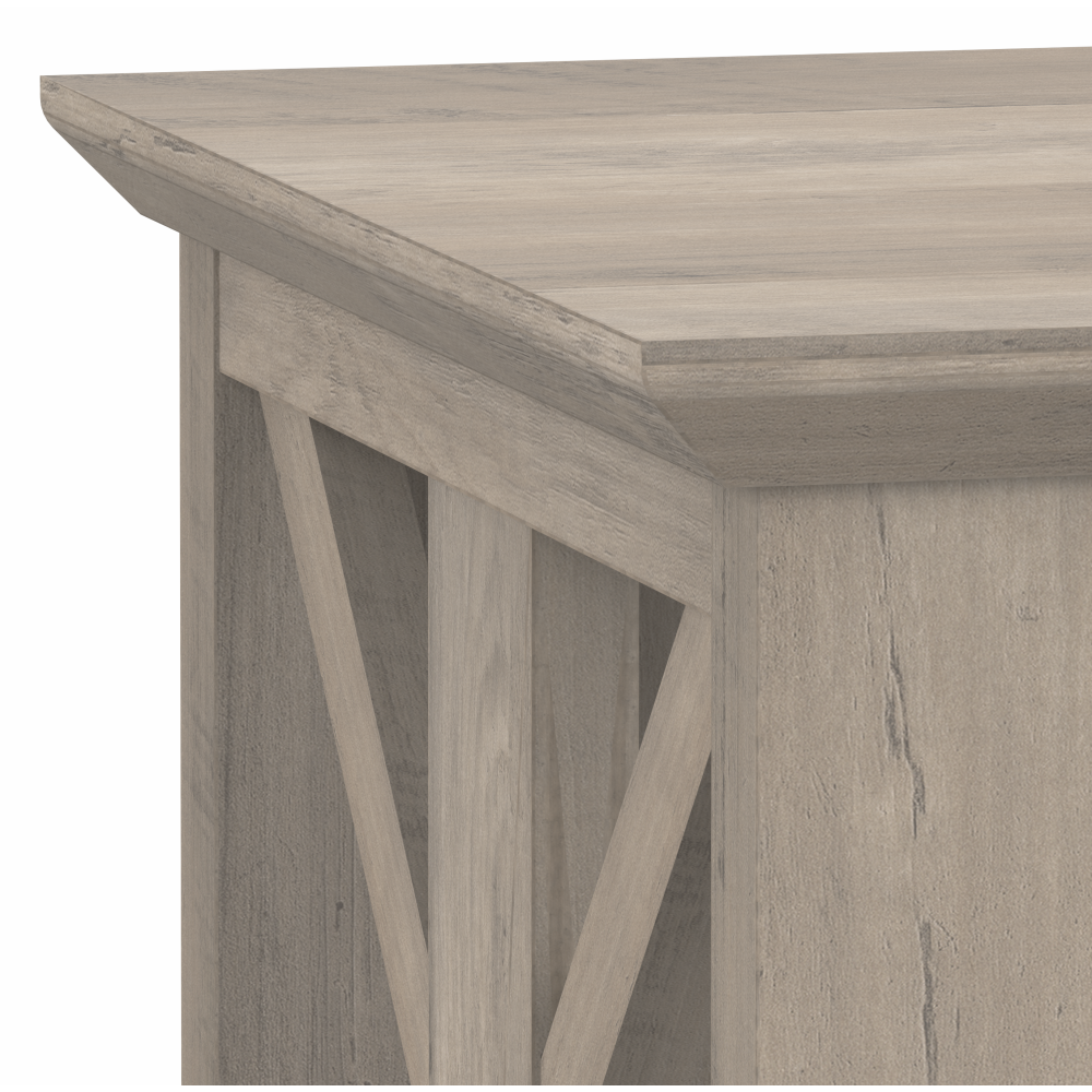 Shop Bush Furniture Homestead 4 Shelf Farmhouse Bookcase, Image 08, HOB166DG-03, #color_driftwood gray
