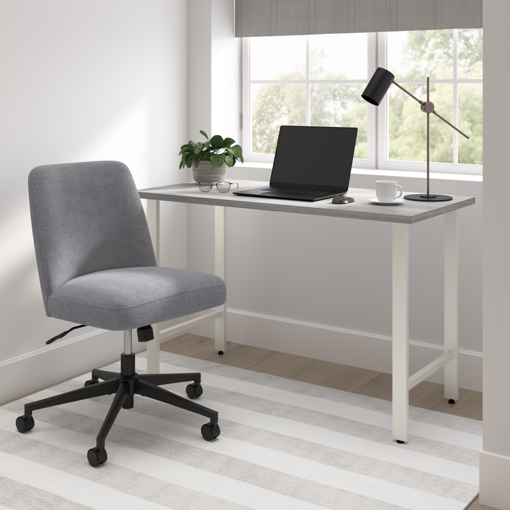 Shop Bush Furniture Serenity Mid Back Armless Office Chair with Wheels, Image 04, CH4101CGF-03, #color_cool gray fabric