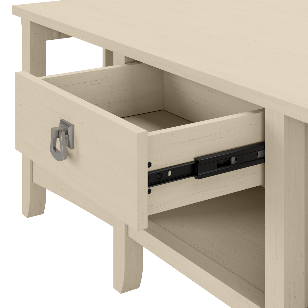 Shop Bush Furniture Salinas 60W L Shaped Desk with Storage, Image 03, SAD160AW-03, #color_antique white