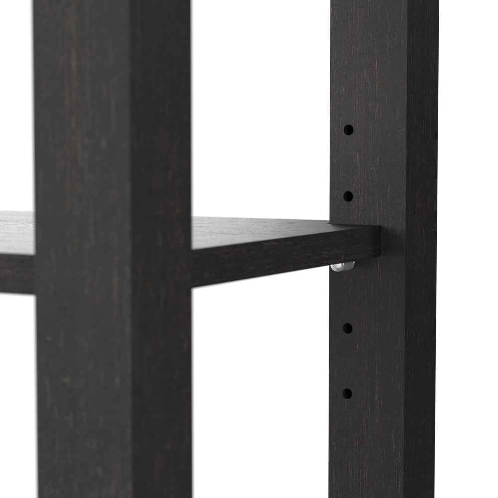Shop Bush Furniture Mayfield 5 Shelf Bookcase with Doors, Image 06, MAY019V2P, #color_vintage black/reclaimed pine
