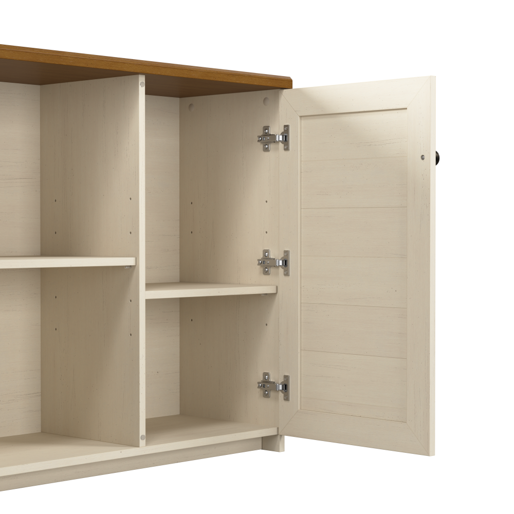 Shop Bush Furniture Fairview Accent Cabinet with Doors, Image 05, WC53248-03, #color_antique white/tea maple