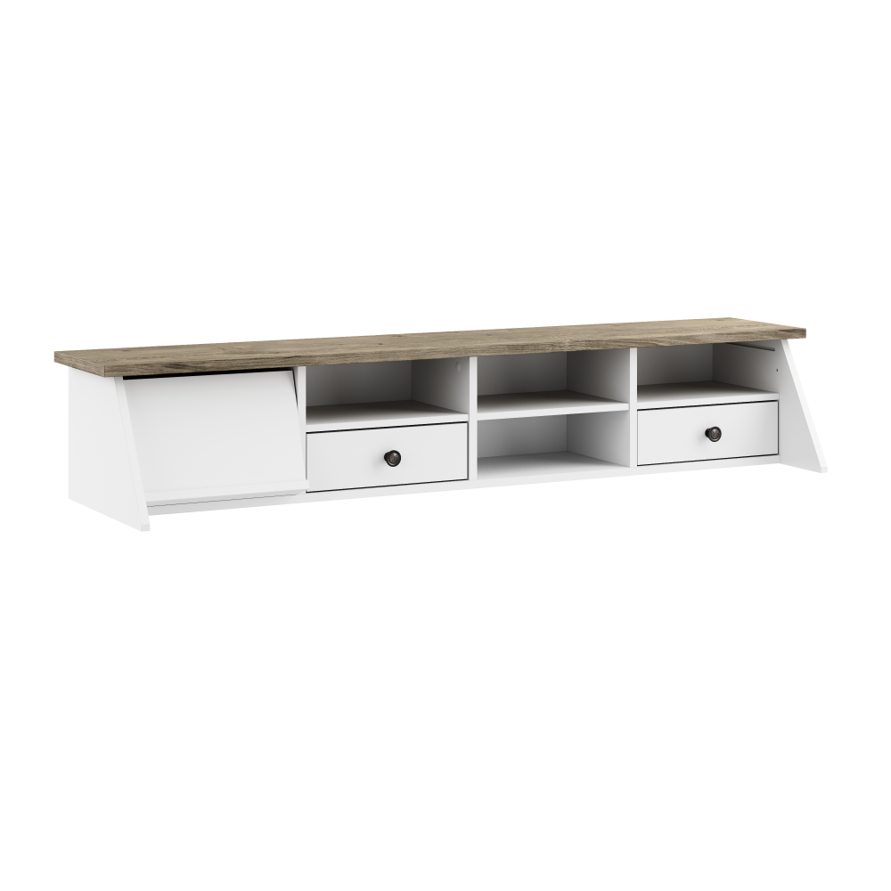 Shop Bush Furniture Mayfield Desktop Organizer, Image 01, MAH154GW2-03, #color_shiplap gray/pure white