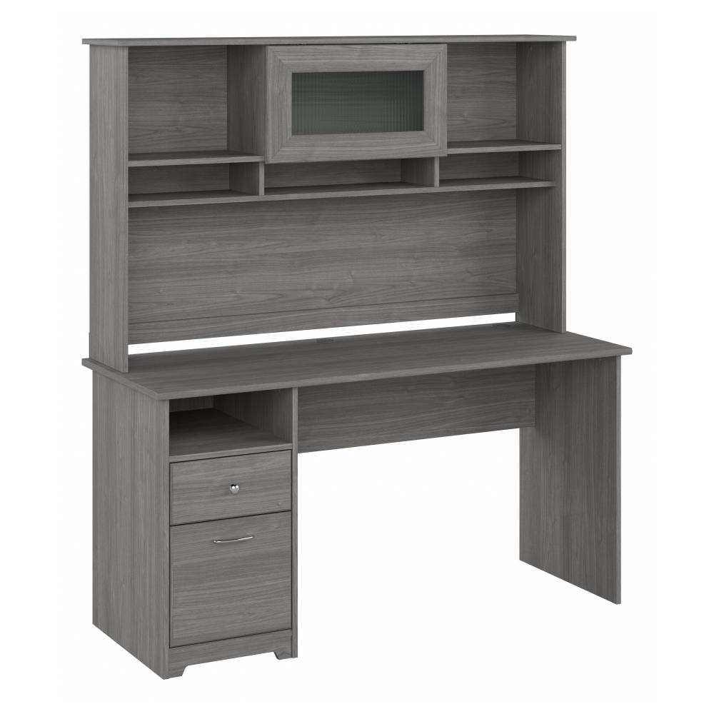 Shop Bush Furniture Cabot 60W Computer Desk with Hutch, Image 01, CAB042MG, #color_modern gray