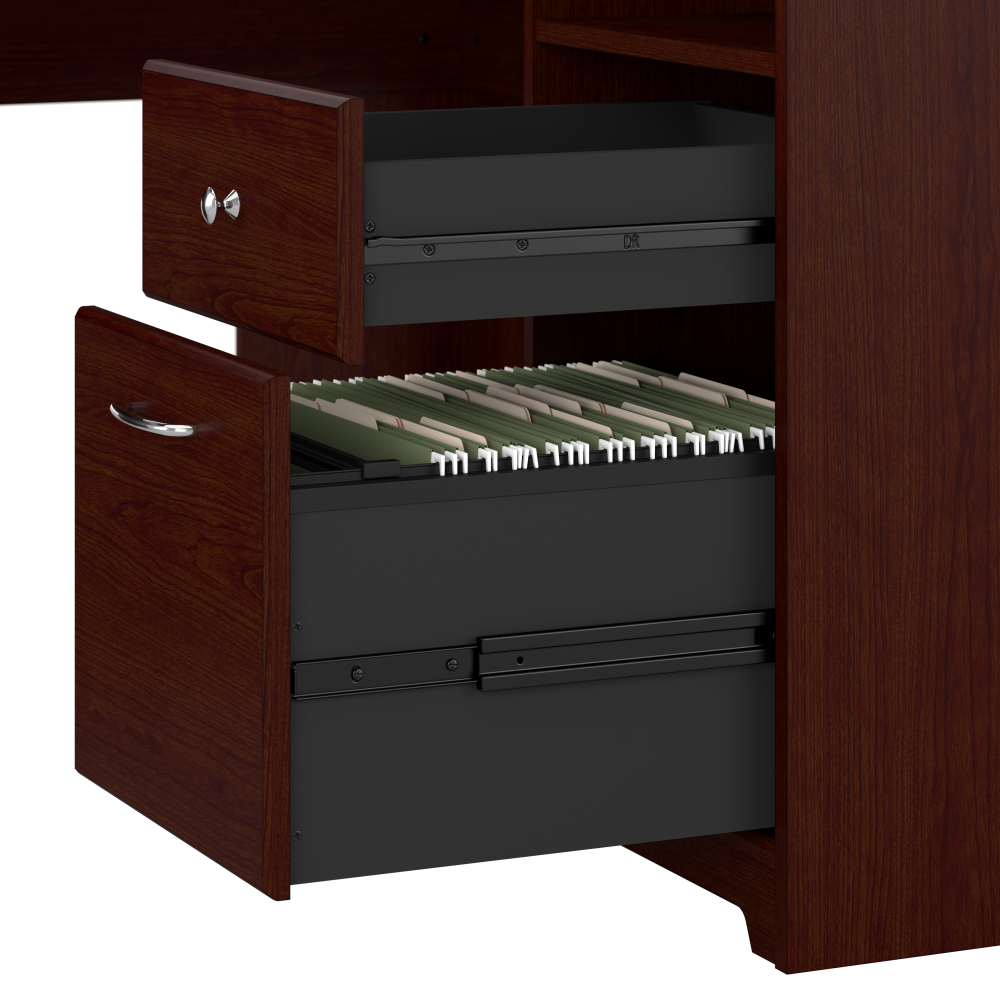 Shop Bush Furniture Cabot 60W L Shaped Computer Desk with Storage, Image 05, WC31430K, #color_harvest cherry