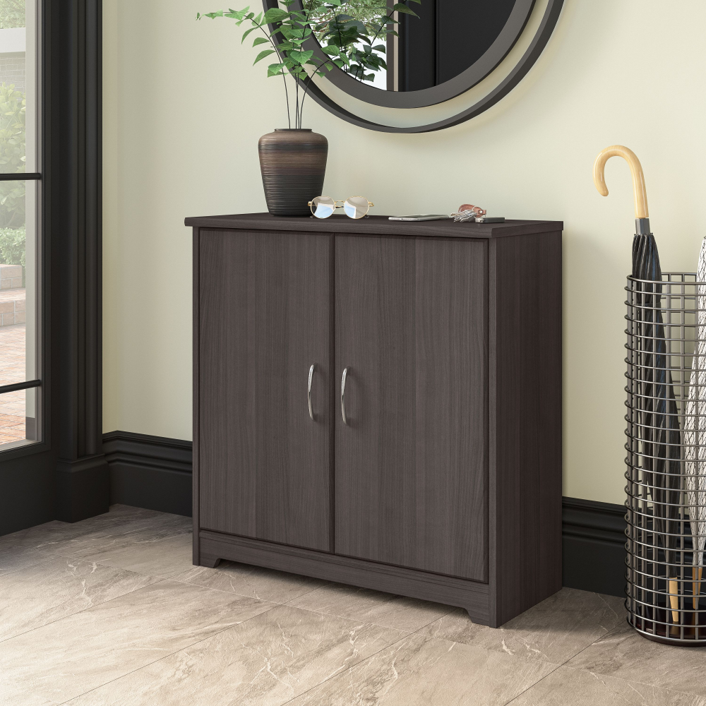 Shop Bush Furniture Cabot Small Entryway Cabinet with Doors, Image 02, WC31798-Z, #color_heather gray