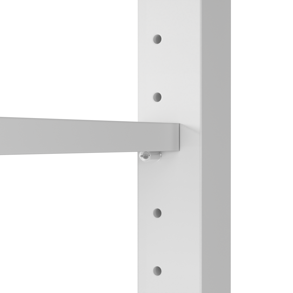 Shop Bush Furniture Mayfield 60W L Shaped Computer Desk with Storage, Image 06, MAD260GW2-03, #color_shiplap gray/pure white