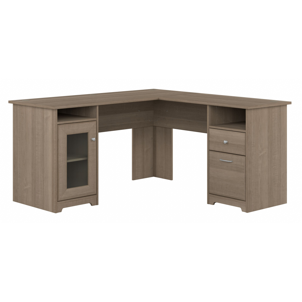 Shop Bush Furniture Cabot 60W L Shaped Computer Desk with Storage, Image 01, WC31230K, #color_ash gray