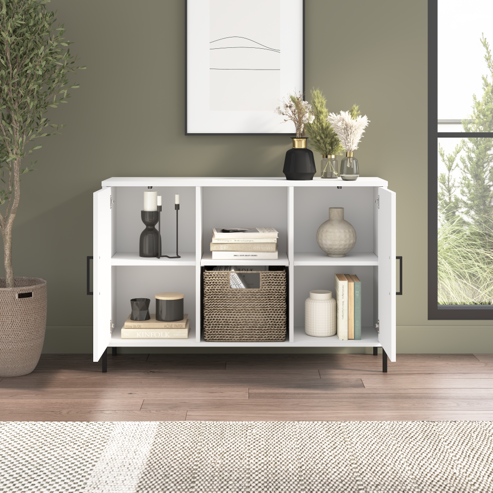 Shop Bush Furniture Soho Accent Cabinet with Doors, Image 03, SHS143WH-Z, #color_white
