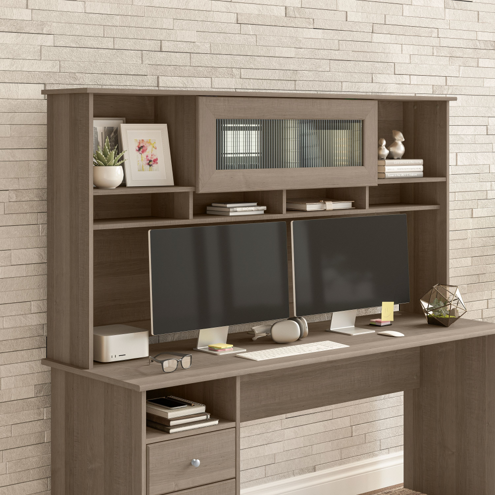 Shop Bush Furniture Cabot 72W Desk Hutch, Image 02, WC31273, #color_ash gray