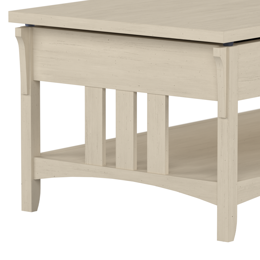 Shop Bush Furniture Salinas Lift Top Coffee Table Desk with Storage, Image 07, SAT348AW-03, #color_antique white