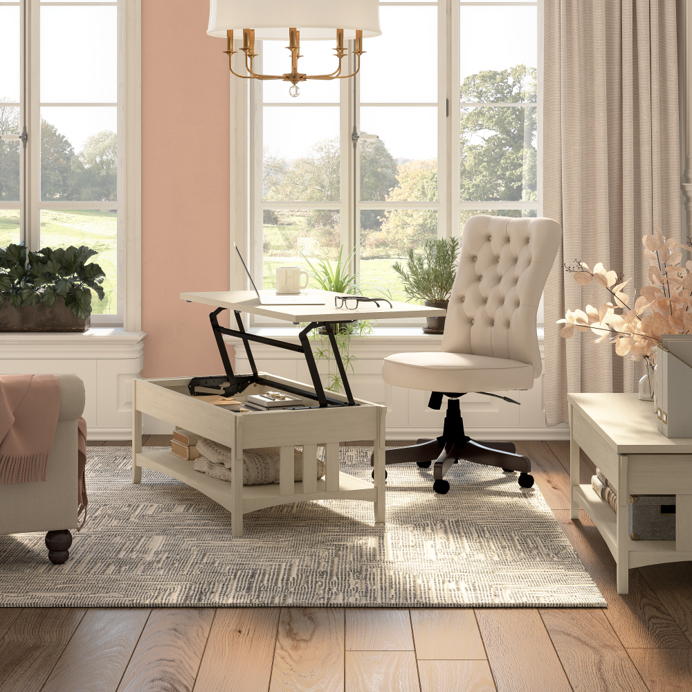Bush Home Salinas Lift Top Coffee Table Desk with Storage