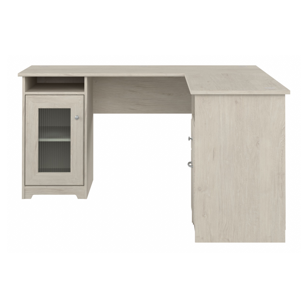 Shop Bush Furniture Cabot 60W L Shaped Computer Desk with Storage, Image 03, WC31130K, #color_linen white oak