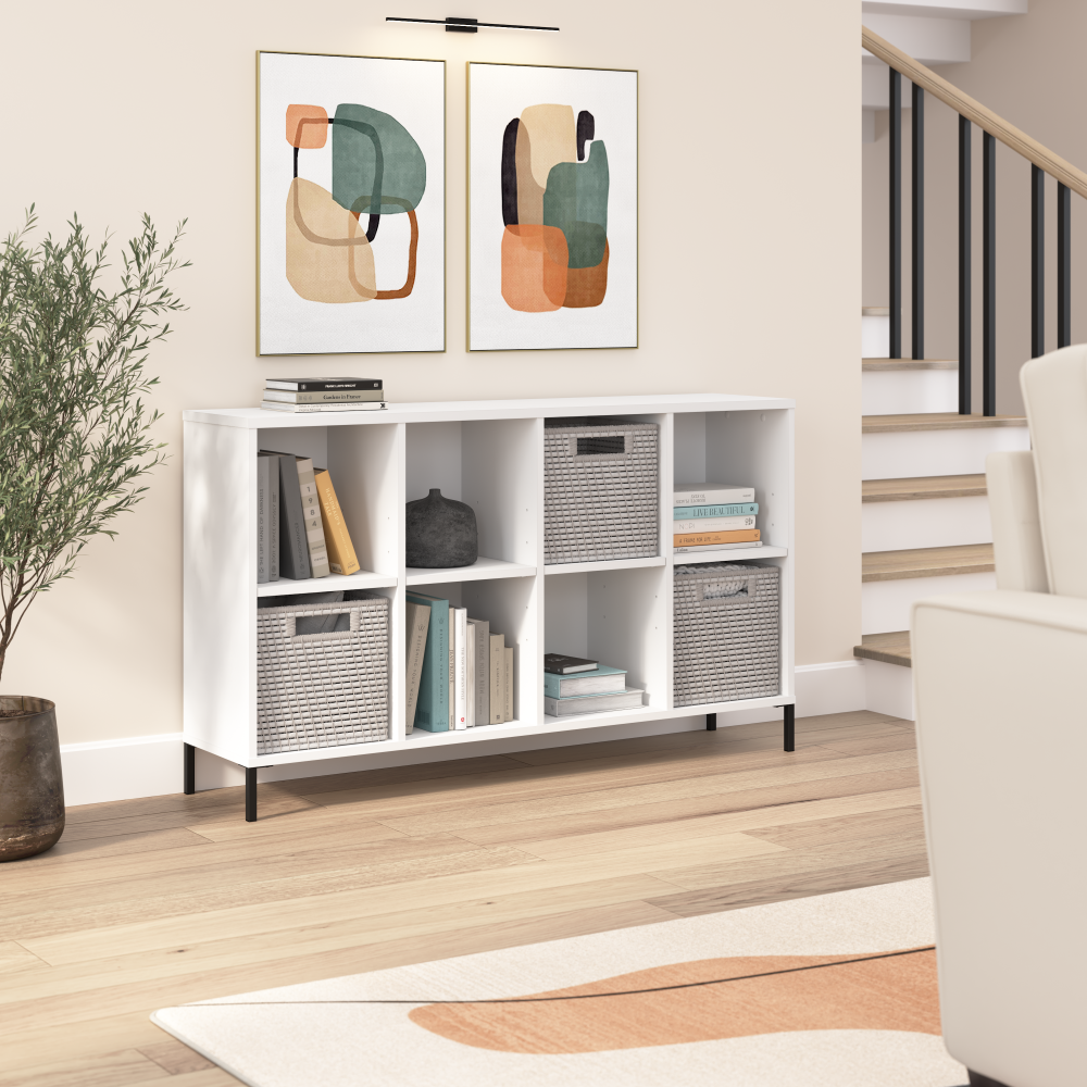 Shop Bush Furniture Essence 8 Cube Organizer, Image 02, ESB150WH, #color_white