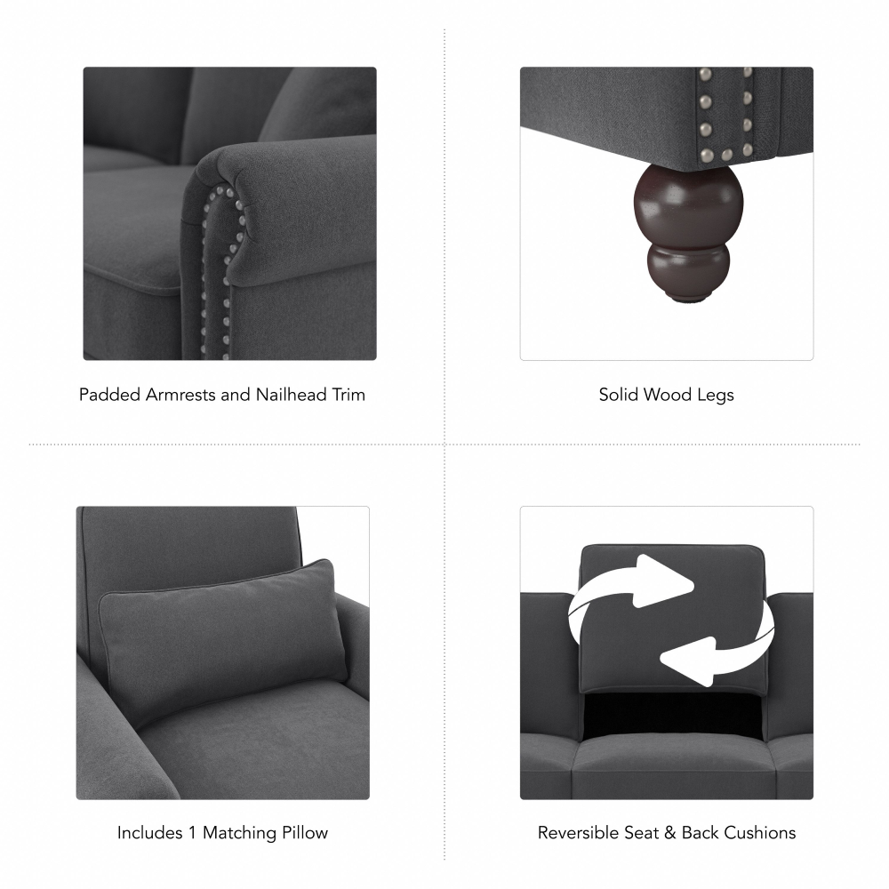 Shop Bush Furniture Coventry Accent Chair with Arms, Image 08, CVK36BCGH-03, #color_charcoal gray herringbone fabr