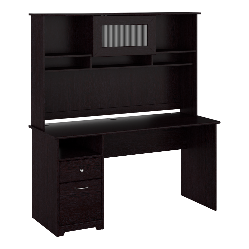 Shop Bush Furniture Cabot 60W Computer Desk with Hutch, Image 01, CAB042EPO, #color_espresso oak