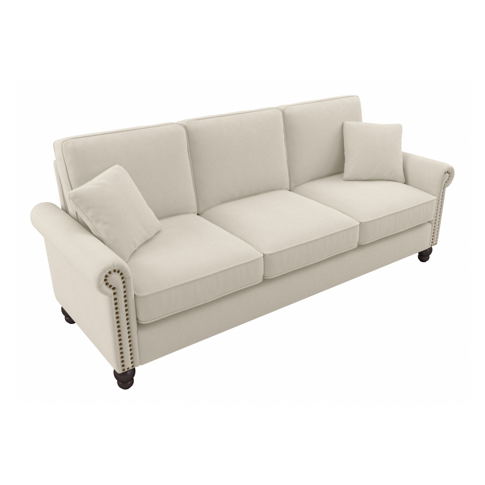 Shop Bush Furniture Coventry 85W Sofa, Image 01, CVJ85BCRH-03K, #color_cream herringbone fabric
