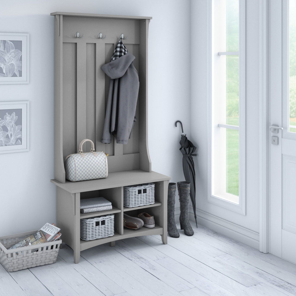 Bush Home Salinas Hall Tree with Shoe Storage Bench Bush Home Salinas Hall Tree with Shoe Storage Bench