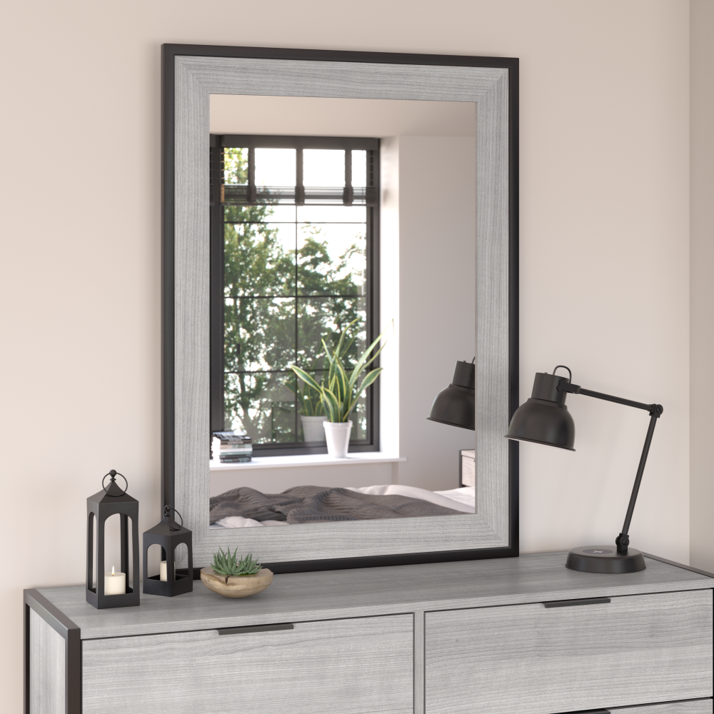 Shop Bush Furniture Atria Bedroom Mirror, Image 02, ARA130PG, #color_platinum gray
