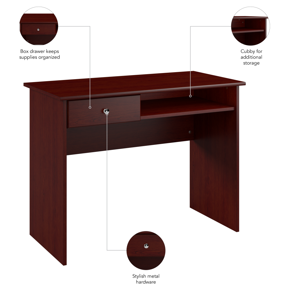 Shop Bush Furniture Cabot 40W Writing Desk, Image 06, WC31440, #color_harvest cherry