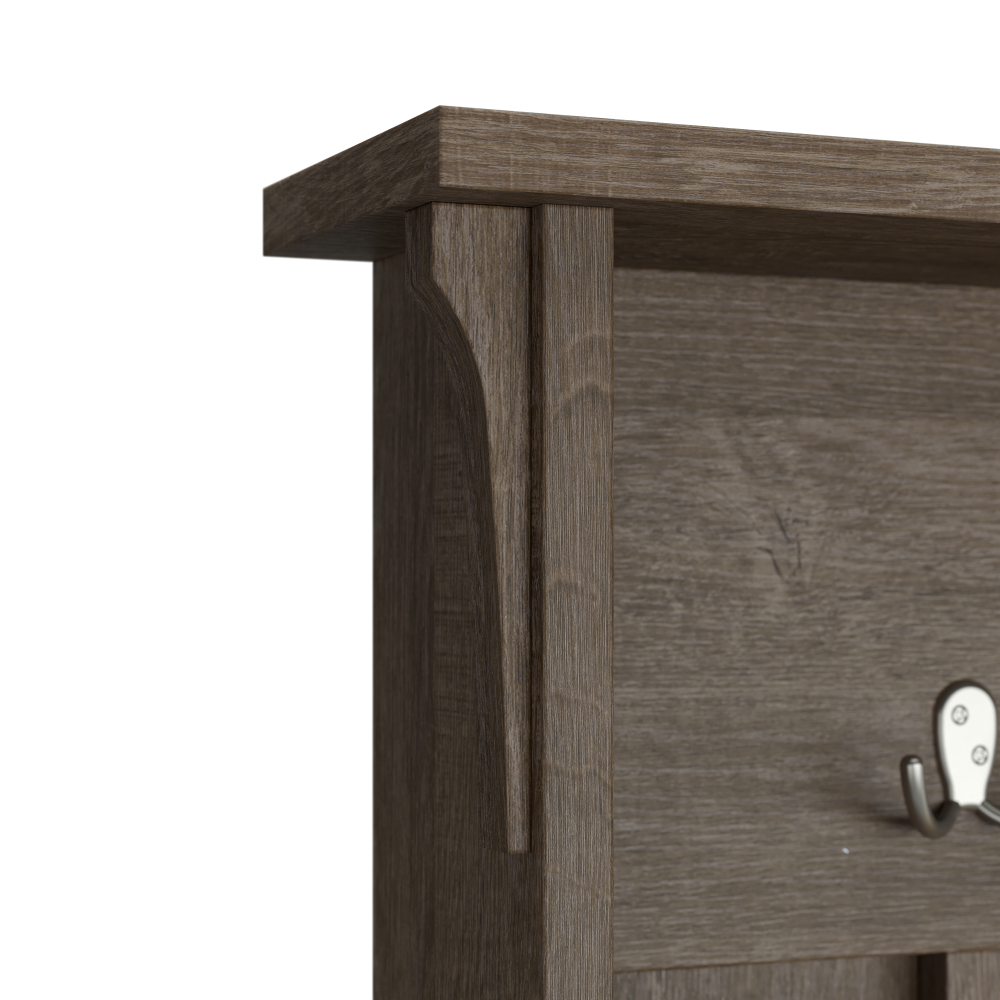 Shop Bush Furniture Salinas Hall Tree with Shoe Storage Bench, Image 06, SAS532ABR-03, #color_ash brown