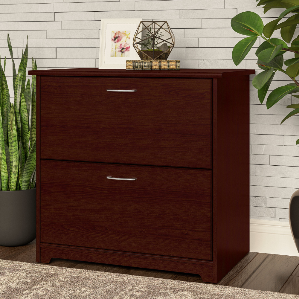 Shop Bush Furniture Cabot 2 Drawer Lateral File Cabinet, Image 02, WC31480, #color_harvest cherry
