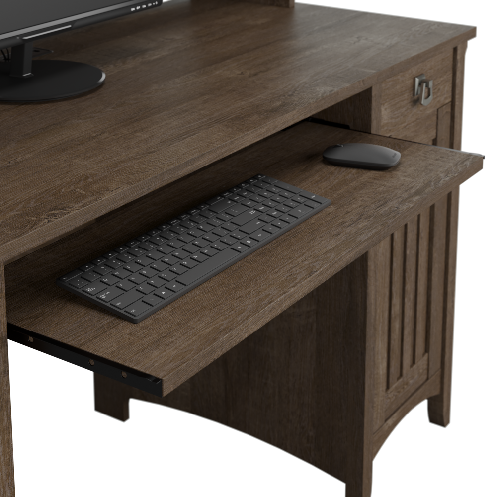Shop Bush Furniture Salinas Small Computer Desk with Hutch, Image 04, MY72608-03, #color_ash brown