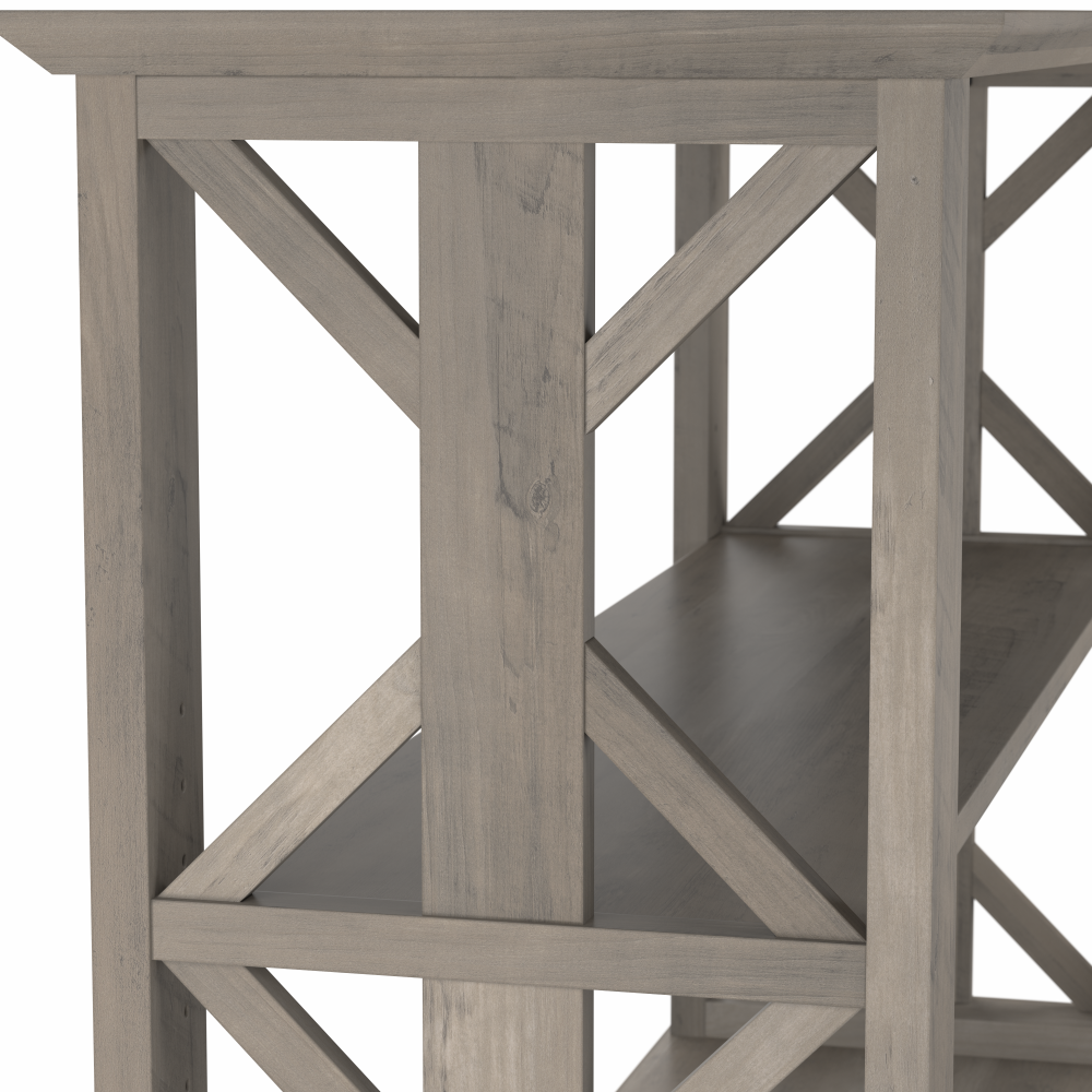 Shop Bush Furniture Homestead Console Table with Shelves, Image 05, HOT248DG-03, #color_driftwood gray