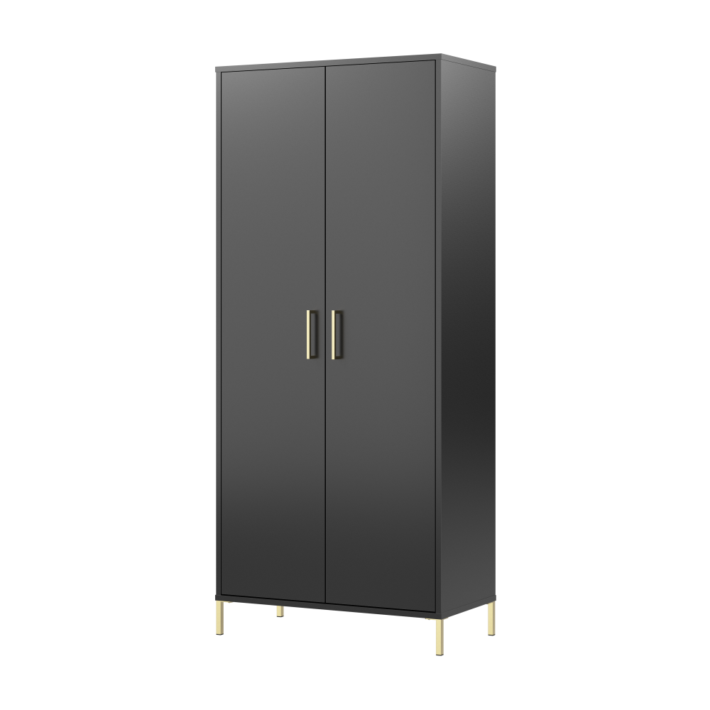Shop Bush Furniture Soho Kitchen Pantry Cabinet, Image 01, SHS129BL-Z1, #color_black stipple