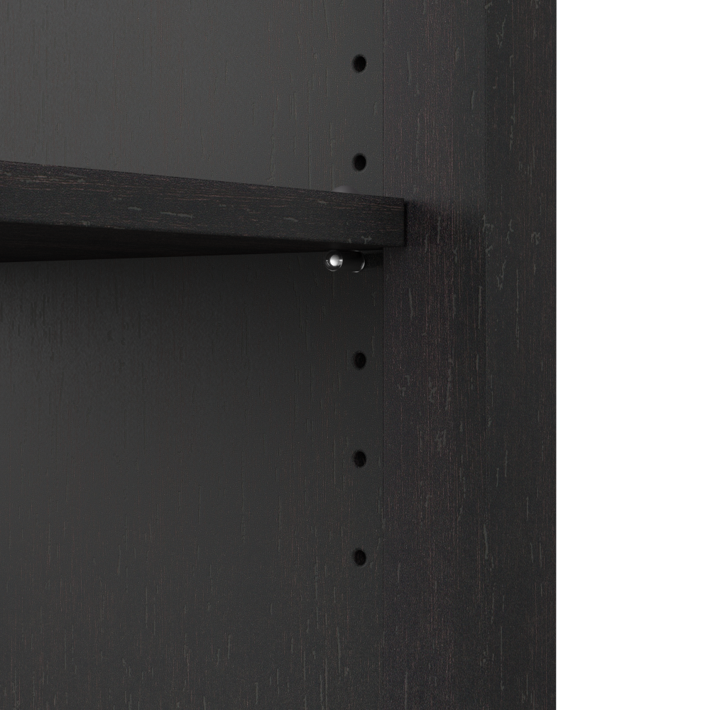Shop Bush Furniture Mayfield 6 Cube Bookcase, Image 06, MAB145V2P-03, #color_vintage black/reclaimed pine