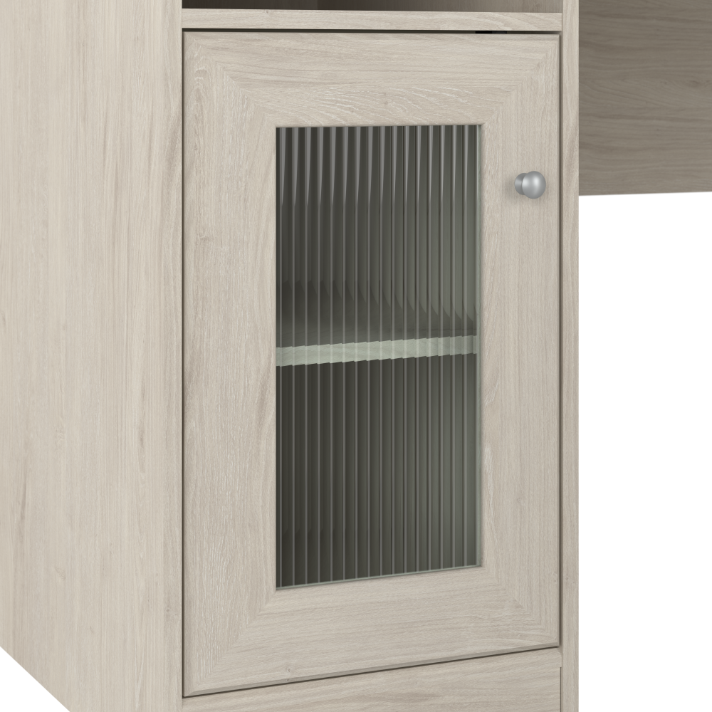 Shop Bush Furniture Cabot 60W L Shaped Computer Desk with Storage, Image 07, WC31130K, #color_linen white oak