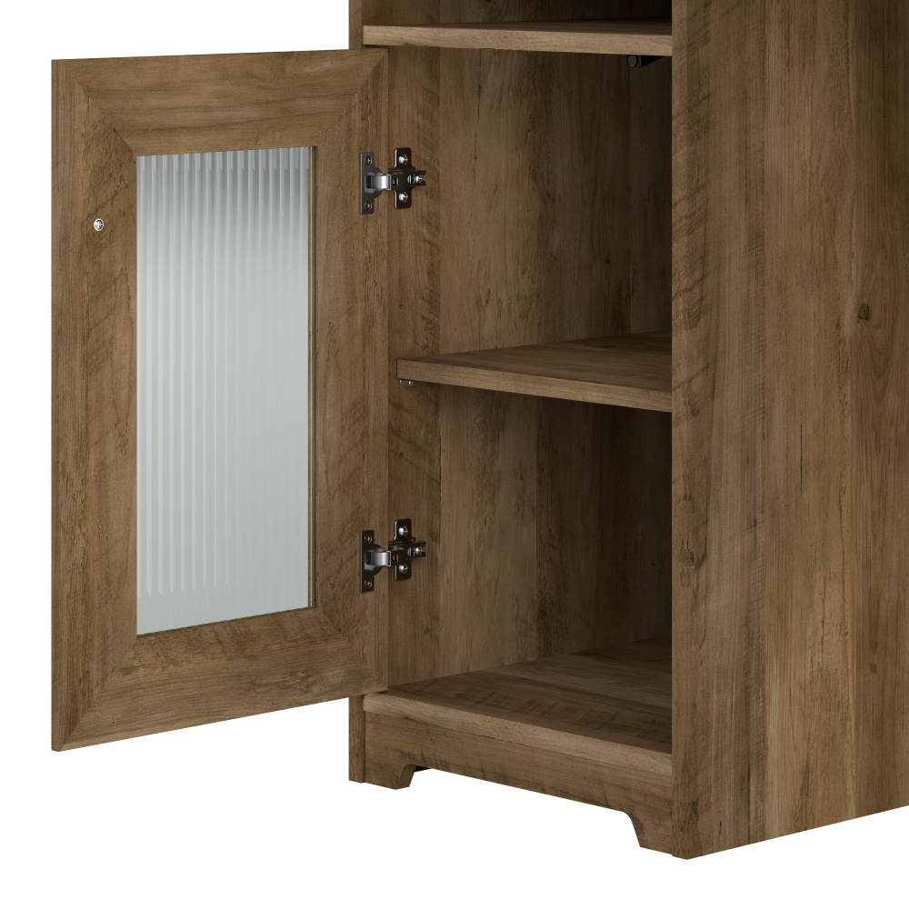 Shop Bush Furniture Cabot 60W L Shaped Computer Desk with Storage, Image 06, WC31530K, #color_reclaimed pine