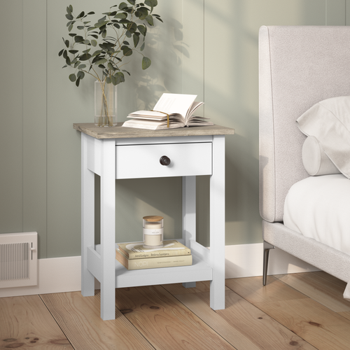 Shop Bush Furniture Mayfield Nightstand, Image 02, MAT119GW2-Z, #color_shiplap gray/pure white