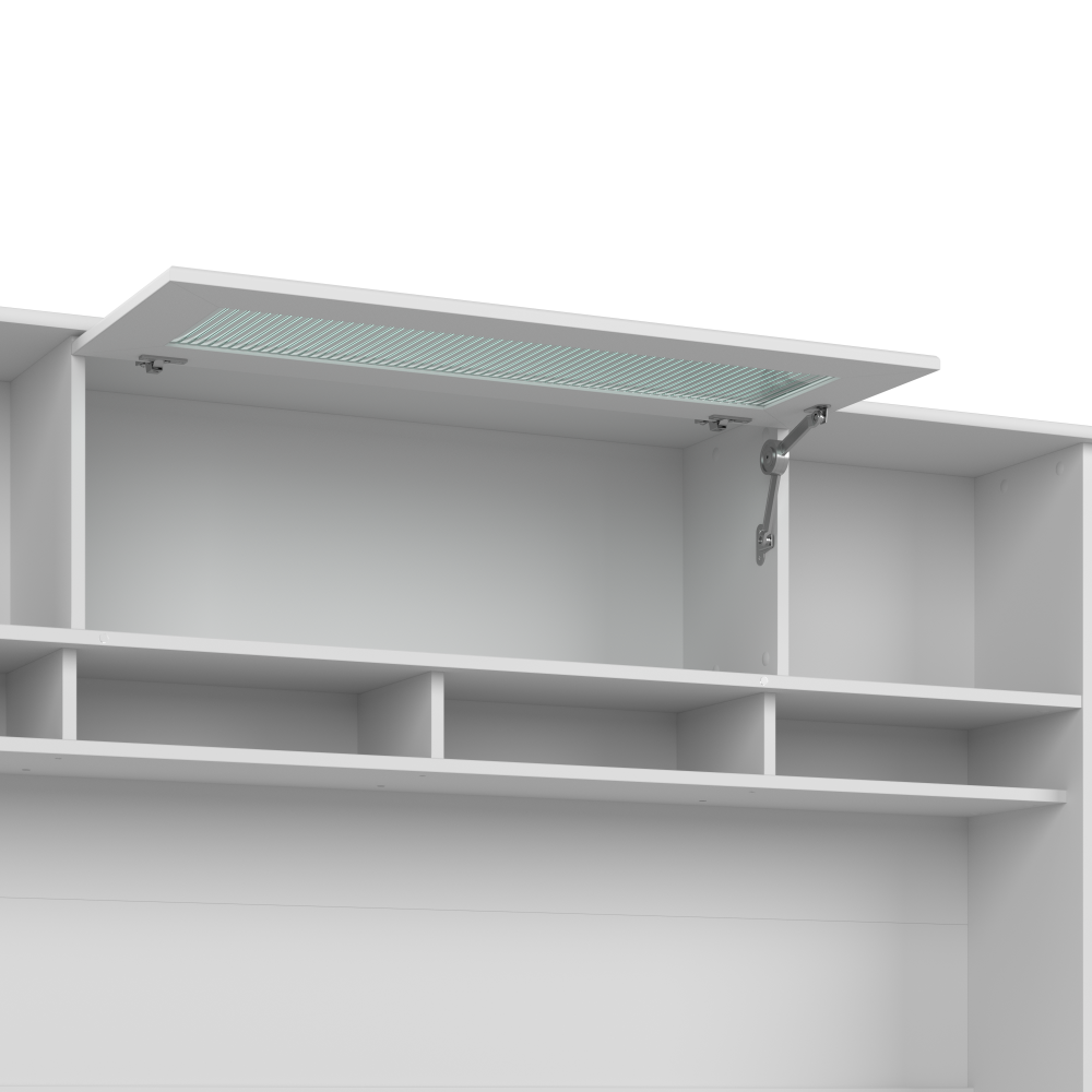Shop Bush Furniture Cabot 72W Computer Desk with Hutch, Image 03, CAB049WHN, #color_white
