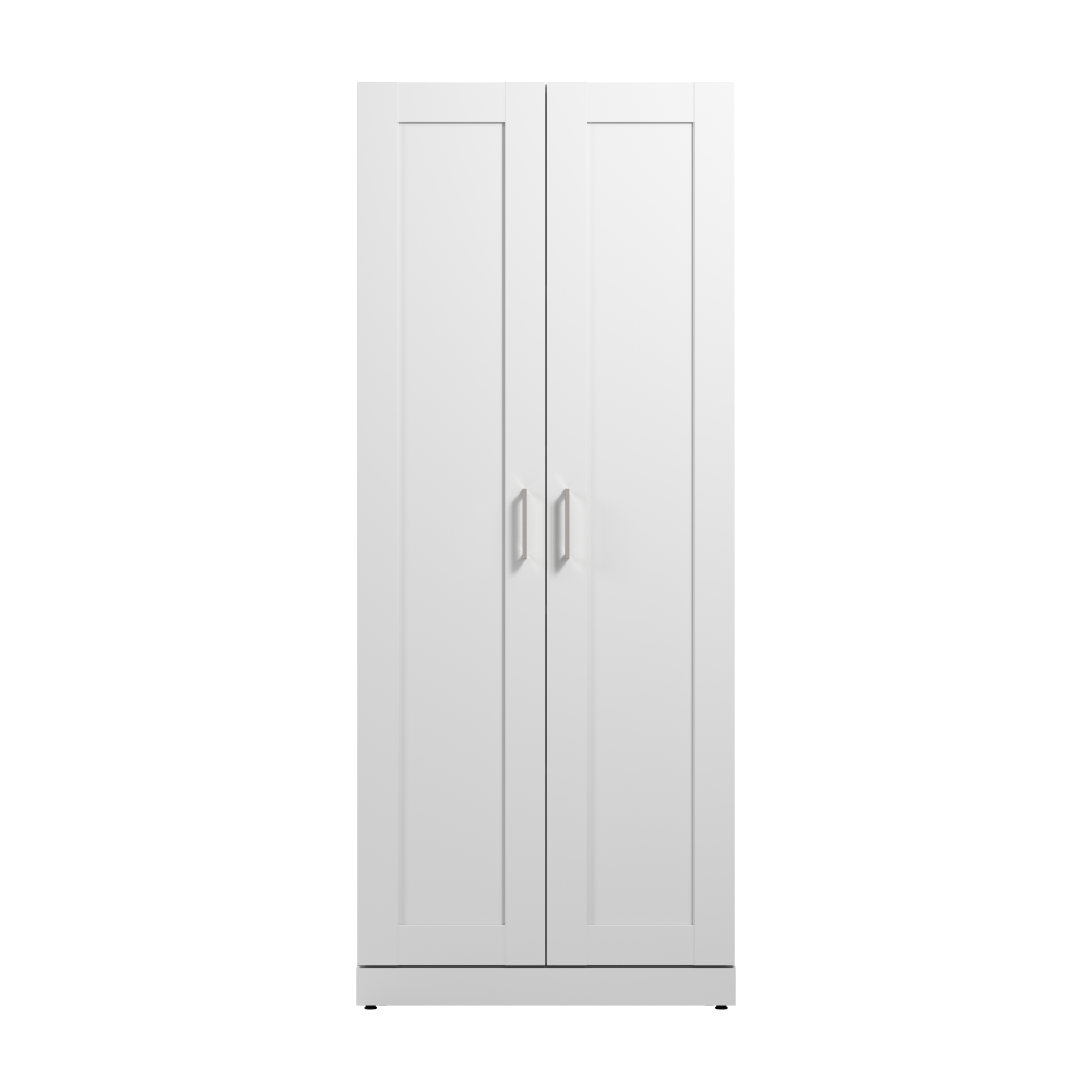 Shop Bush Business Furniture Hampton Heights 30W Tall Storage Cabinet with Doors and Shelves, Image 03, HHS630WH-Z, #color_white