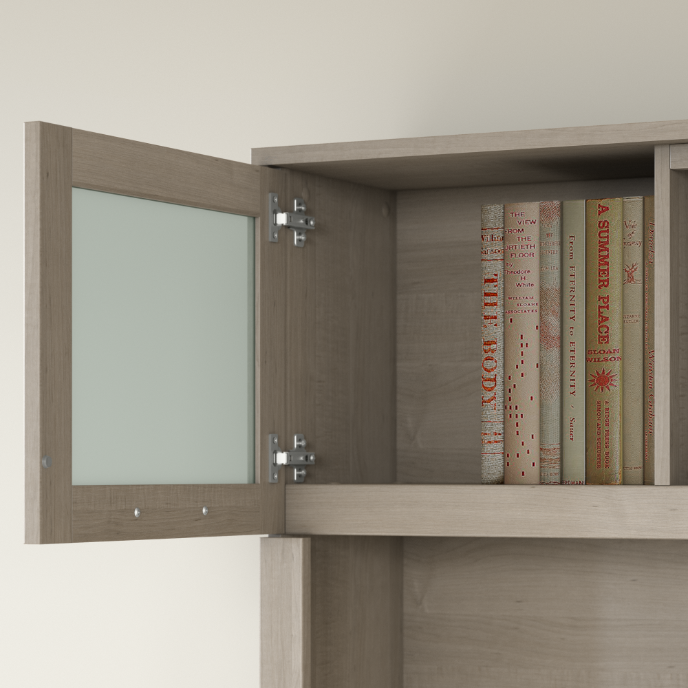 Shop Bush Furniture Somerset 72W Office Desk with Drawers and Hutch, Image 04, SET018AG, #color_ash gray