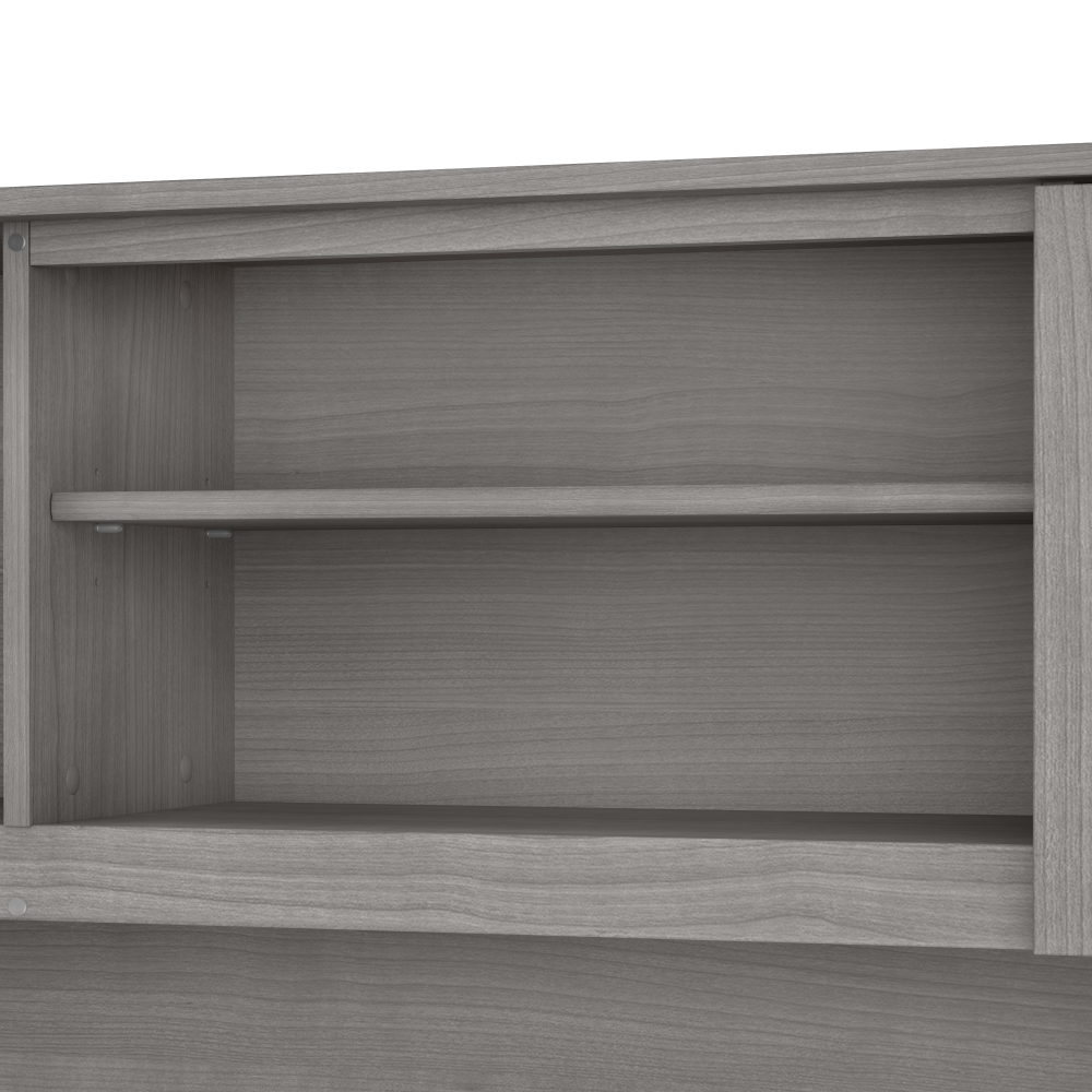 Shop Bush Furniture Somerset 60W L Shaped Desk with Hutch, Image 05, SET002PG, #color_platinum gray