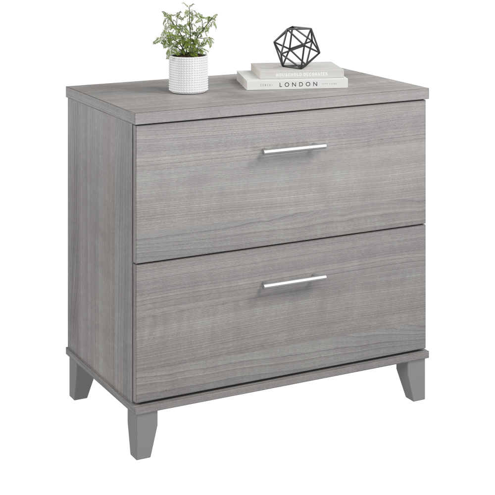 Shop Bush Furniture Somerset 2 Drawer Lateral File Cabinet, Image 02, WC81280, #color_platinum gray