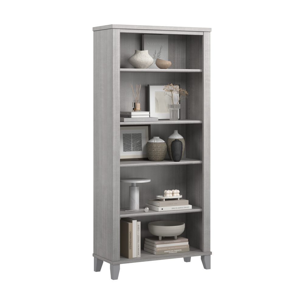 Shop Bush Furniture Somerset Tall 5 Shelf Bookcase, Image 02, WC81265, #color_platinum gray