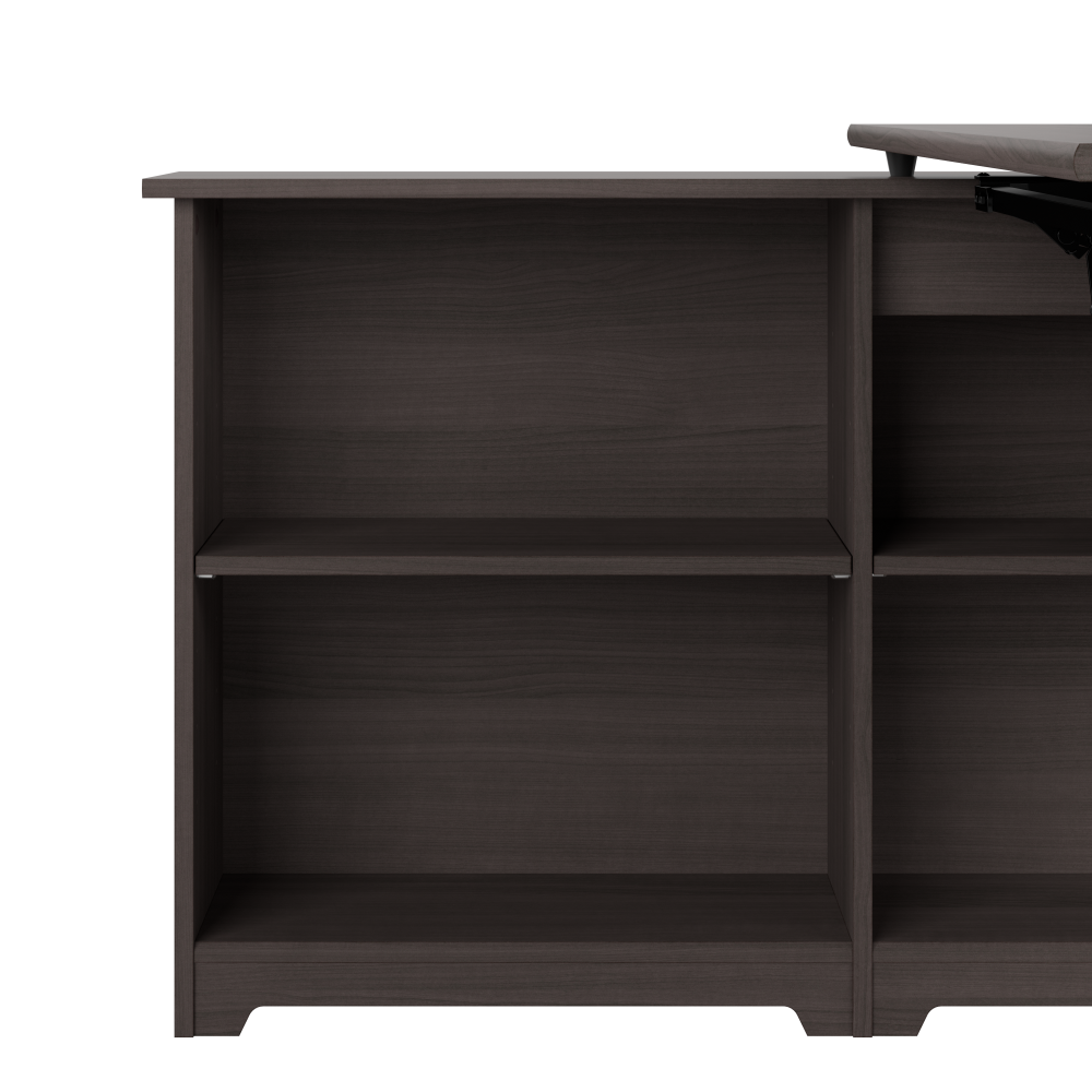 Shop Bush Furniture Cabot 52W 3 Position Sit to Stand Corner Desk with Shelves, Image 04, WC31716, #color_heather gray