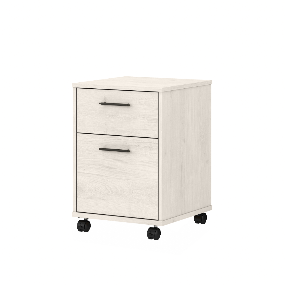 Shop Bush Furniture Key West 2 Drawer Mobile File Cabinet, Image 02, KWF116LW-03, #color_linen white oak