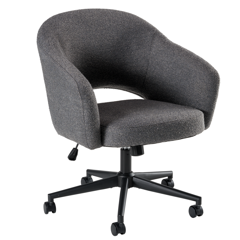 Shop Bush Furniture Fairfax Mid Century Modern Desk Chair for Home Office, Image 02, CH4401DCF-03, #color_dark charcoal fabric