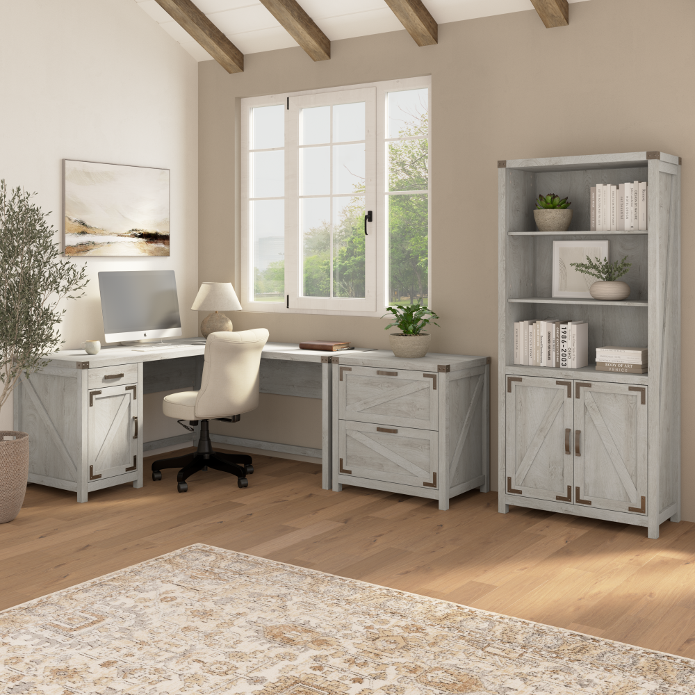 Shop Bush Furniture Knoxville 2 Drawer Lateral File Cabinet, Image 03, CGF129CWH-03, #color_cottage white