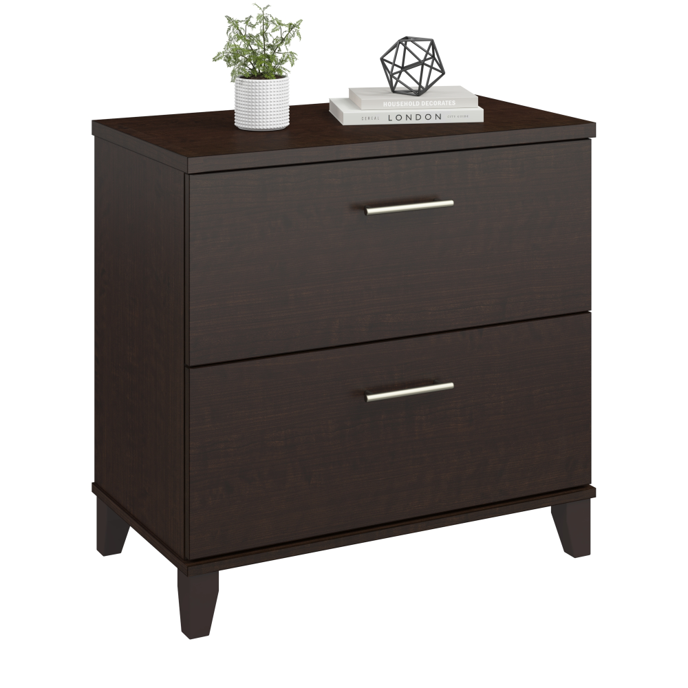 Shop Bush Furniture Somerset 2 Drawer Lateral File Cabinet, Image 02, WC81880, #color_mocha cherry