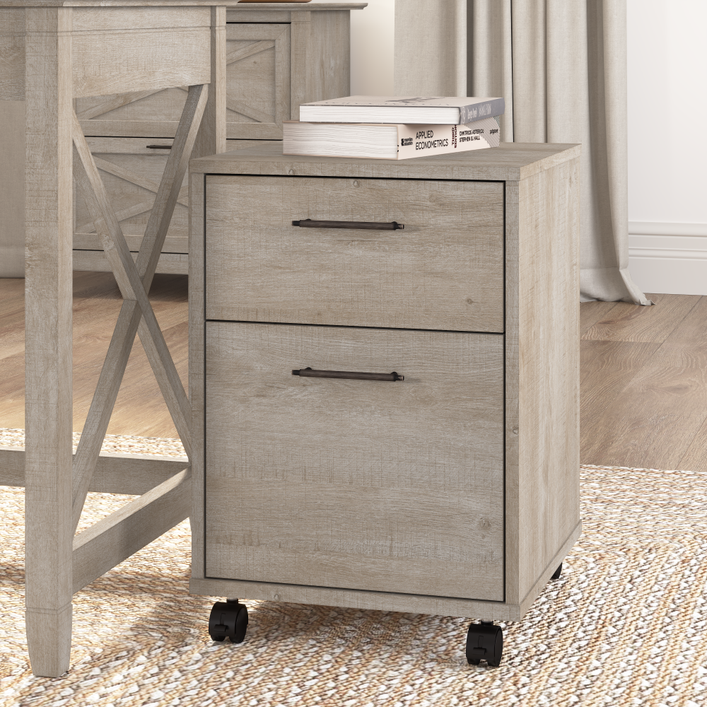 Shop Bush Furniture Key West 2 Drawer Mobile File Cabinet, Image 01, KWF116WG-03, #color_washed gray